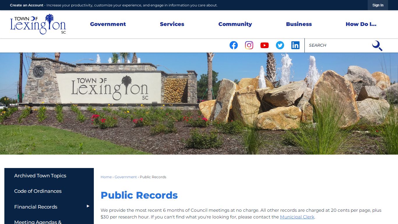 Public Records | Lexington, SC